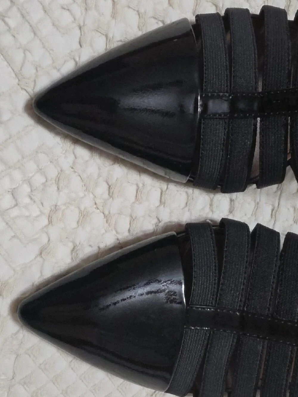 Donald J. Pliner Black Strappy Pointed Toe Slingback Heels - Picture 6 of 6